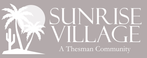 Sunrise Village A Thesman Community Logo